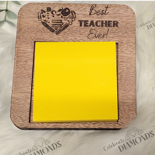 Small Sticky Notes Holder (Engraved designs)